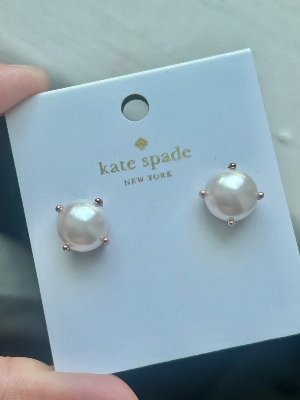 kate spade pearl stud earrings